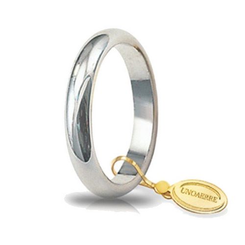 Fede Matrimoniale Classica UNOAERRE Oro Bianco Gr.5 Mm.3,6 Mis.10