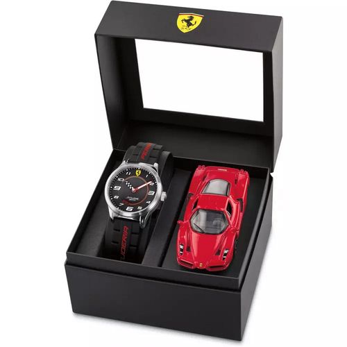 Orologio Ferrari Scuderia Pitlane + Modellino Fer0870043