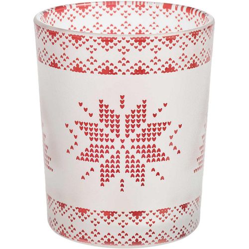 Yankee Candle Portacandele Vetro Red Nordic Frosted Glass Small